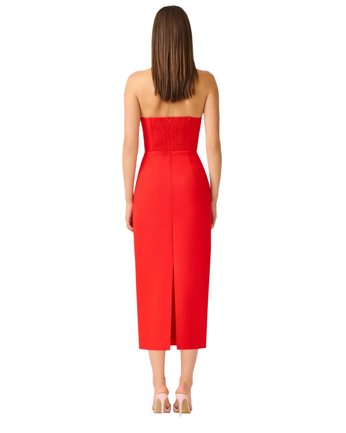 Elliatt Fleurisca Embroidered Midi Dress Scarlet Red