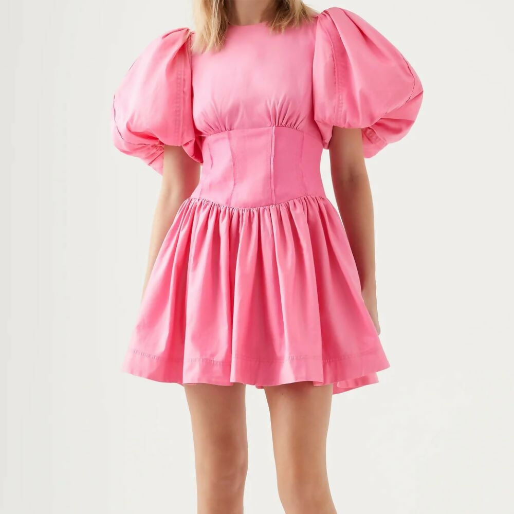 Aje Gianna Puff Sleeve Pink Size 10