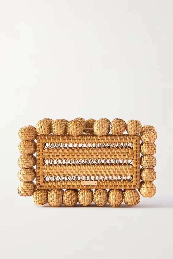 Cult Gaia Eos Rattan Clutch