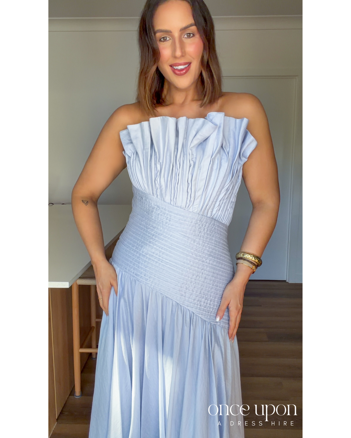 Aje Aquiline Gown French Blue