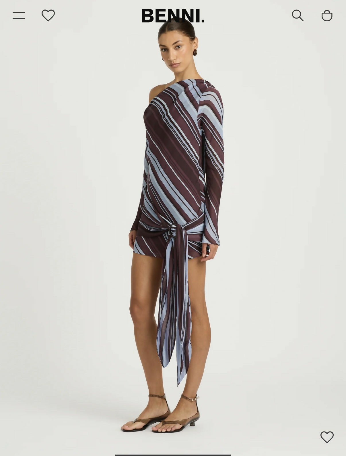 Benni Elise Mini in Midnight Stripe Size S