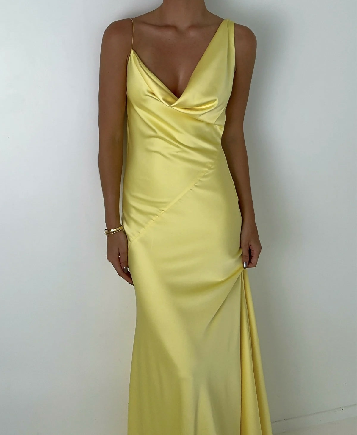 HNTR The Label Bianca Gown Lemon Size XS
