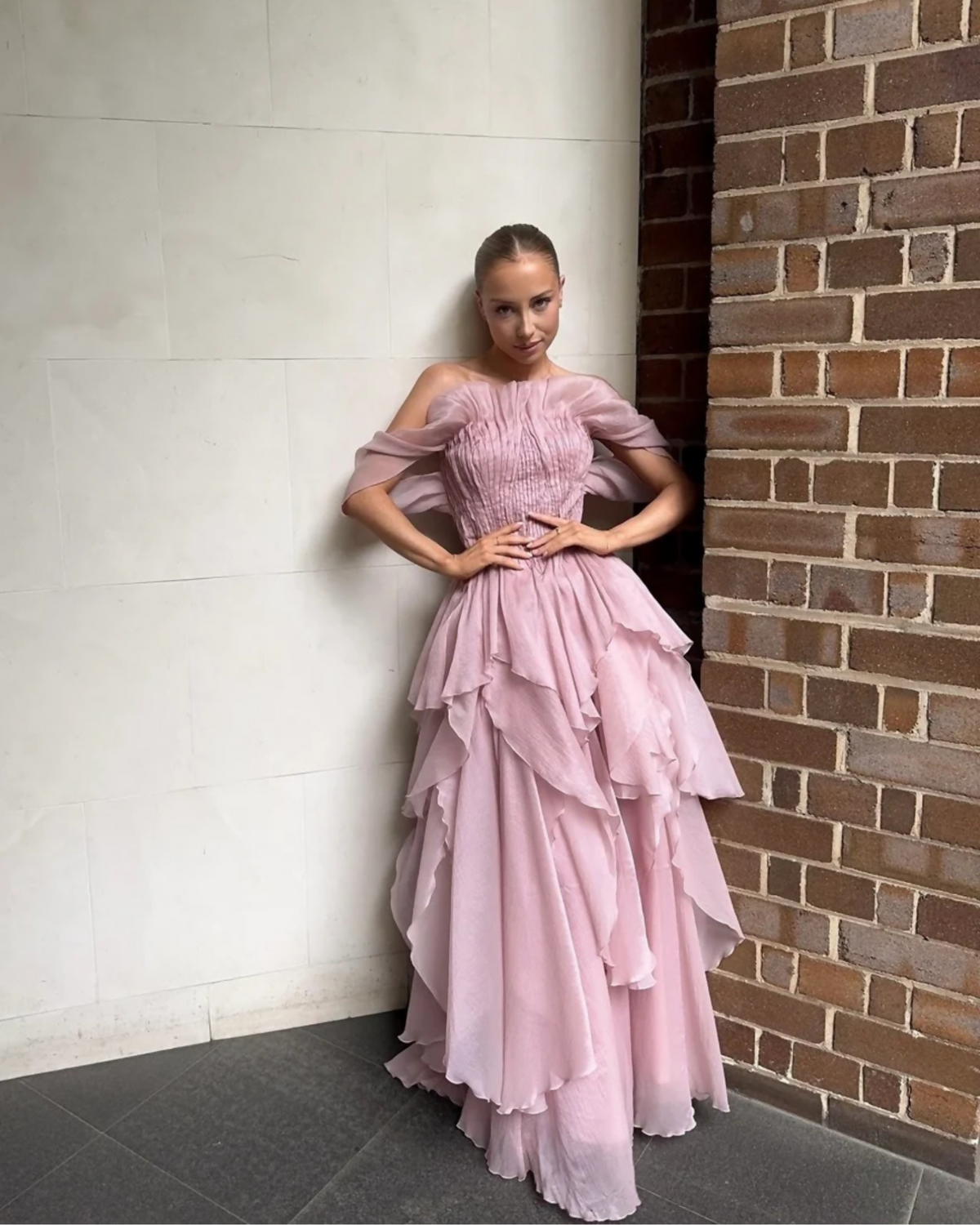 Aje Nisha Gown Fawn Pink