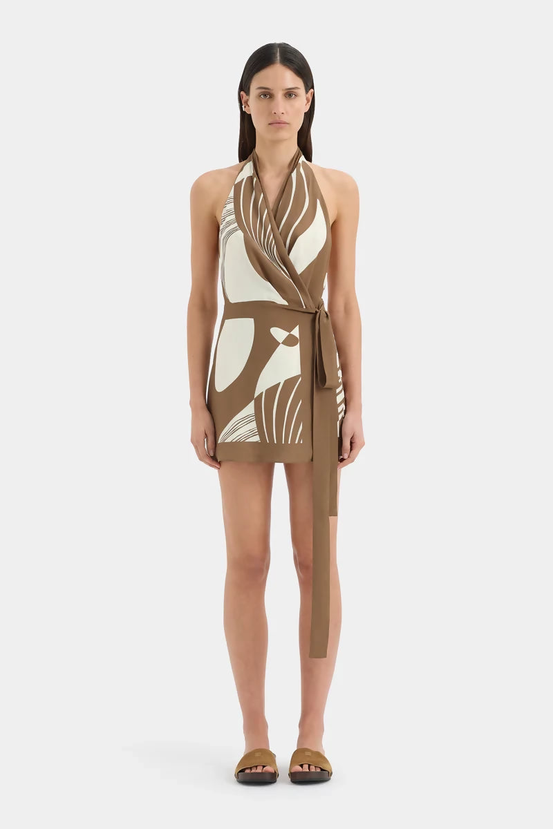 SIR the Label Almara Halter Wrap Mini