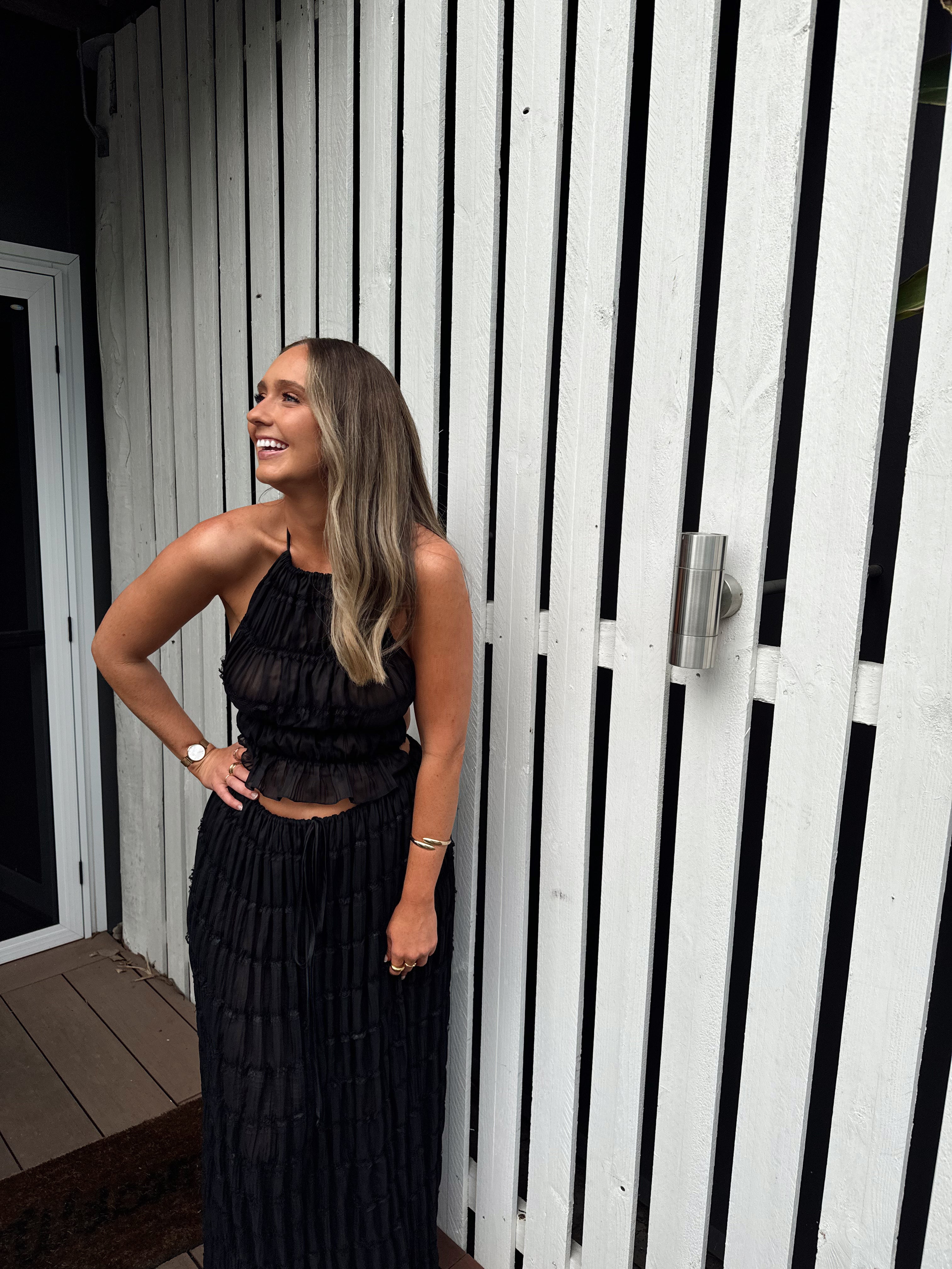 Arcina Ori Juliette Halter and Skirt Set in Black