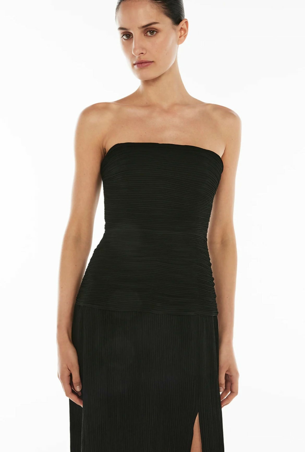 double time pleat strapless dress Manning Cartell - Double Time Pleat Strapless Dress