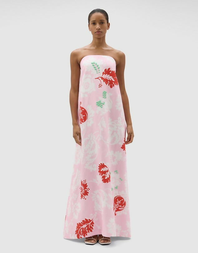 Oroton Cabana Floral Gown Dress Pink Size 10 & 12
