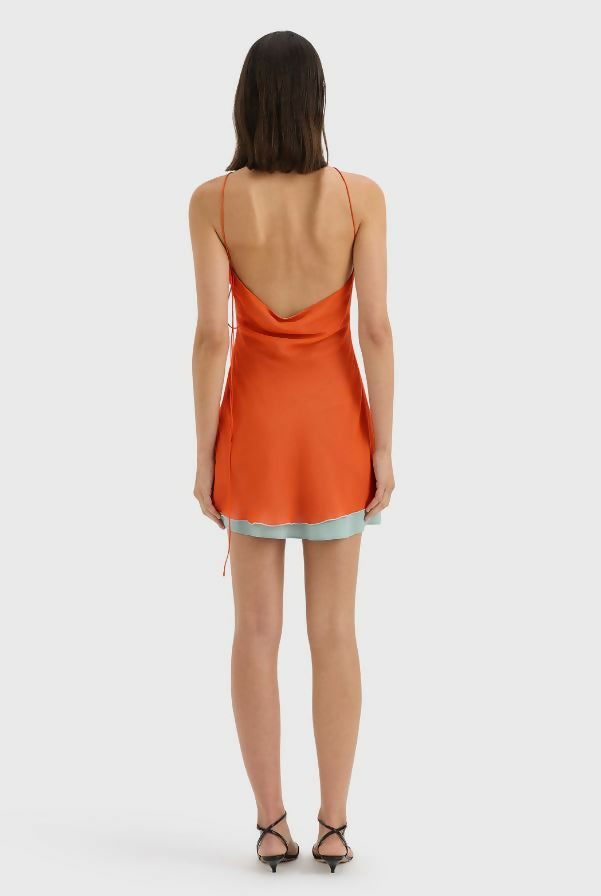Sir Danica Tie Mini Dress in Tangerine Size 6, 8 & 10