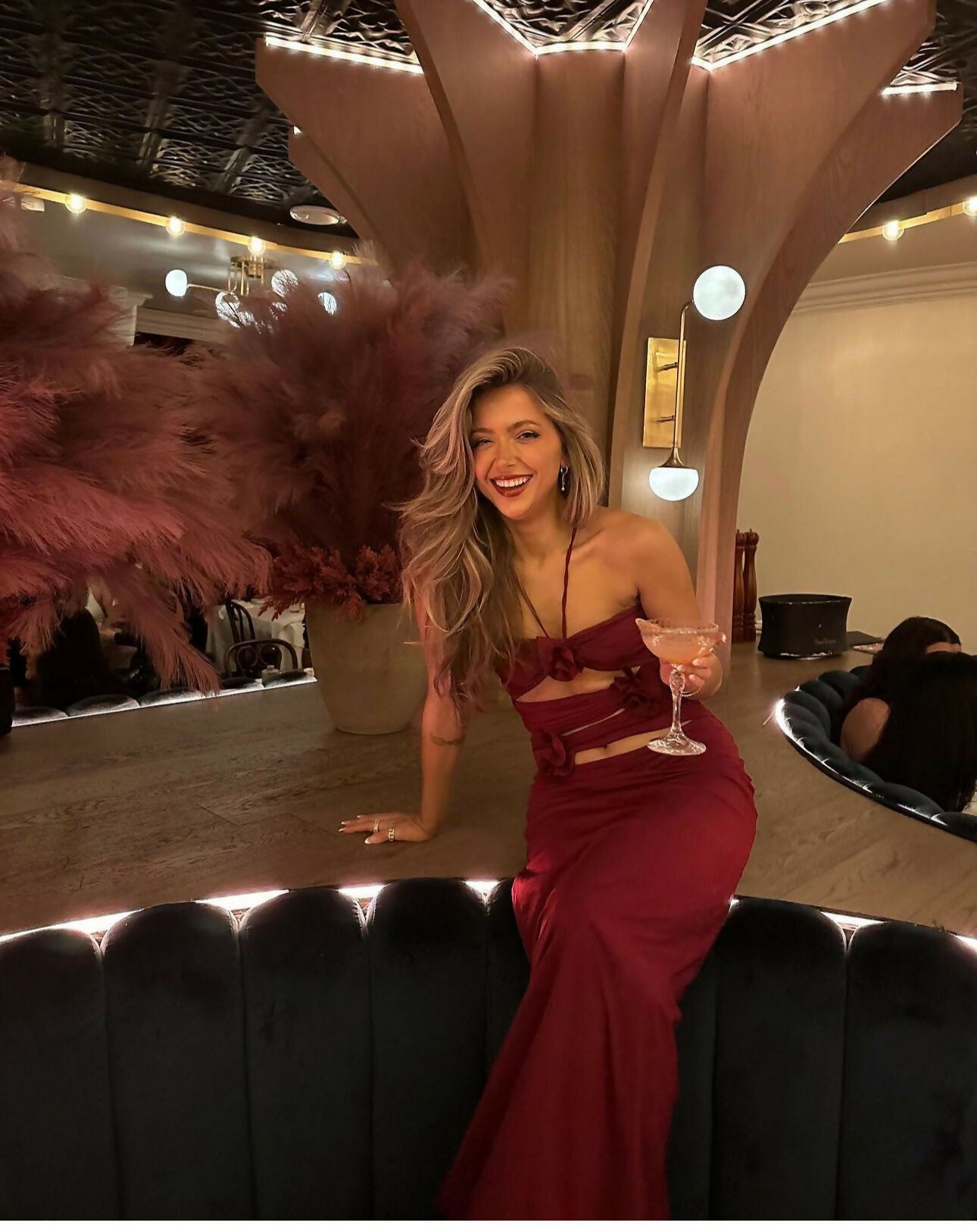Maygel Coronel Veranera Burgundy/ Wine Maxi Dress