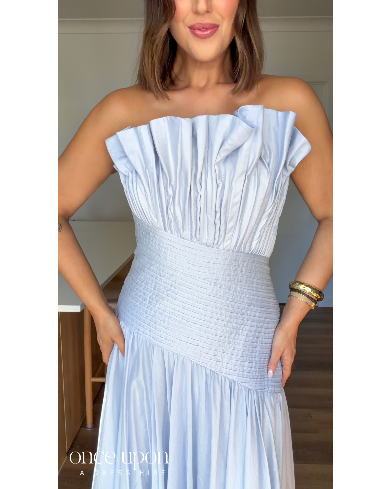 Aje Aquiline Gown Blue Size 12 & 14