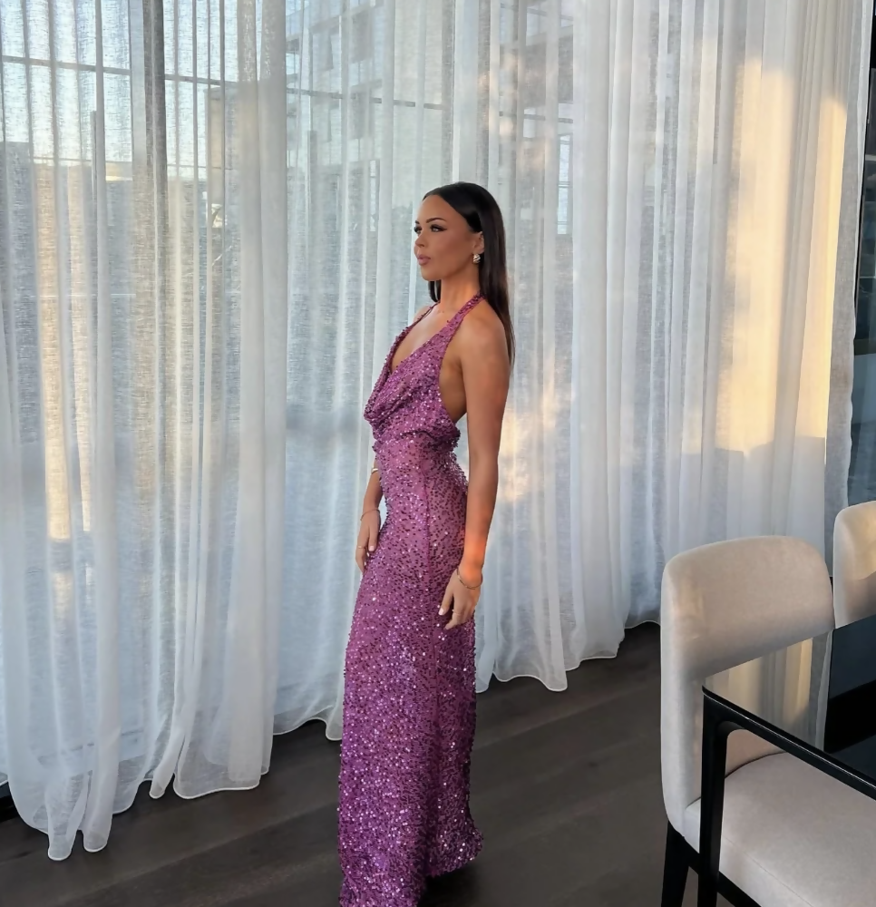 purple rat and boa dress Rent Rat & Boa Purple Dress UK 12