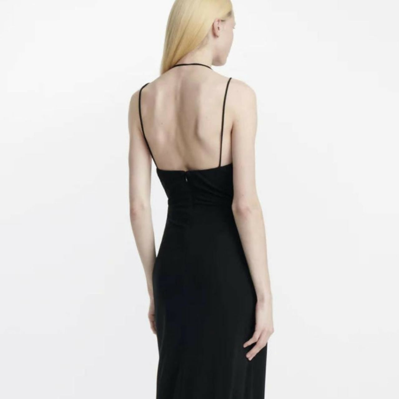 Dion Lee Viscose Pierced Jersey Dress Black Size 8