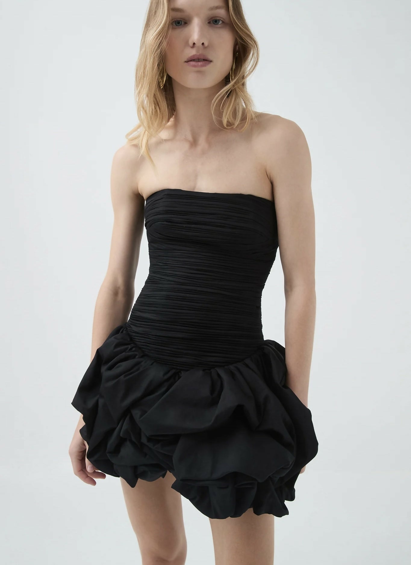 Aje Violette Bubble Hem Mini Dress Black Size 8