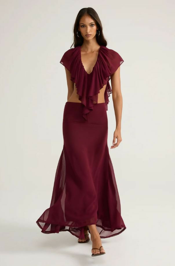 Ance Gria Clover Set in Burgandy Size 6, Size 8, & Size 10