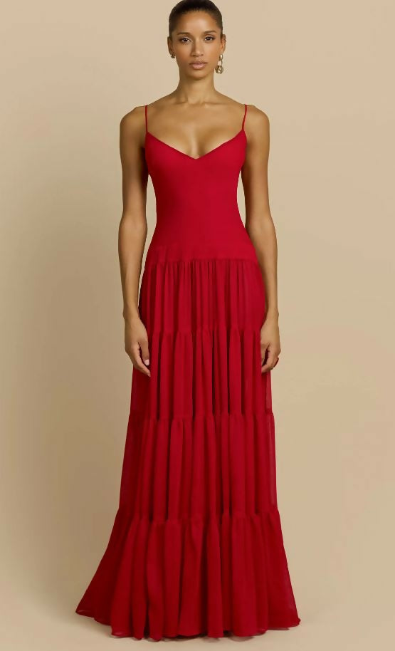 Arcina Ori Delphina Dress in Red Size 8/S & Size 10/M