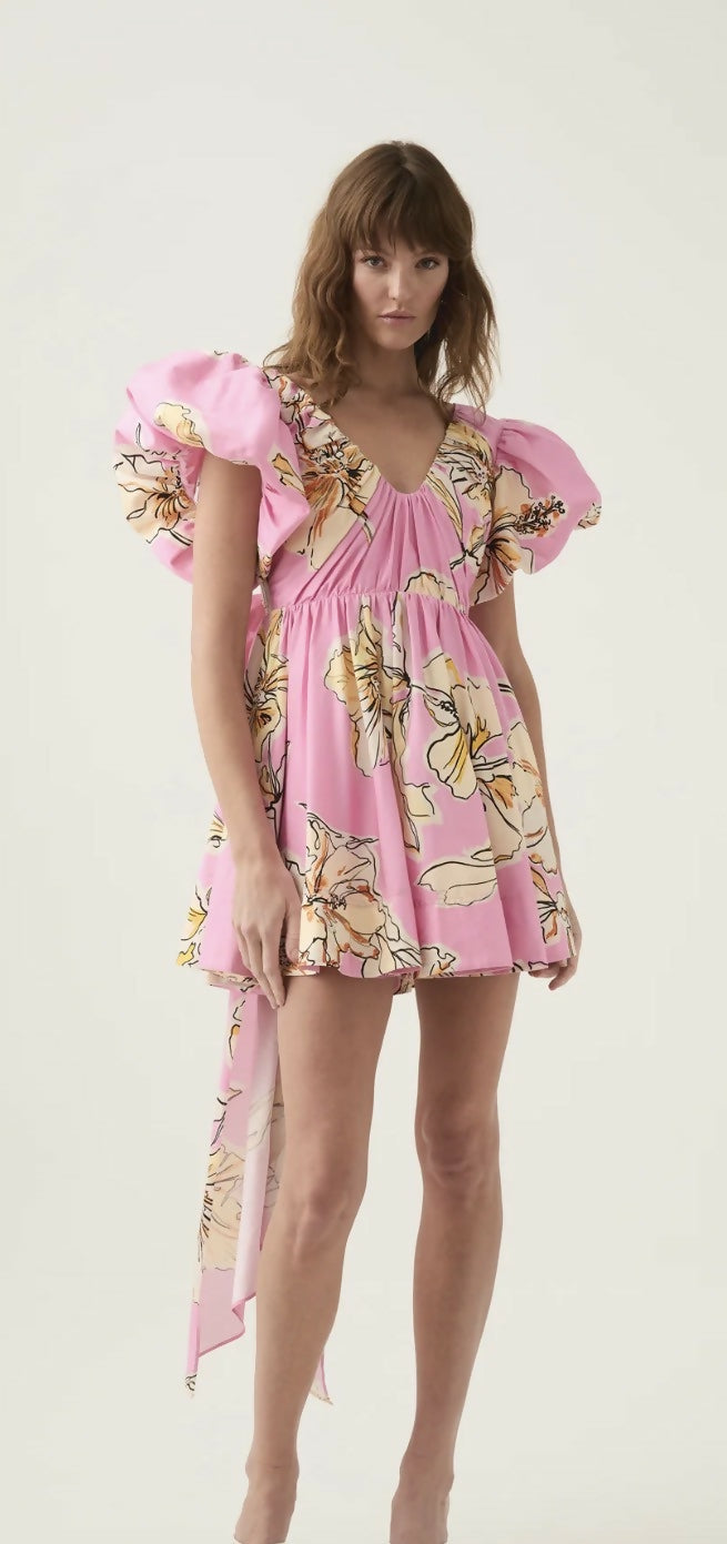 Aje Gretta bow back mini dress Size 8