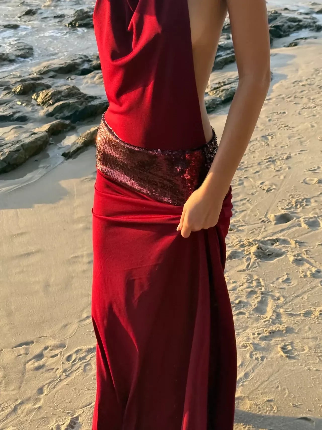 Ance Gria Adele Gown Dress Wine Size S