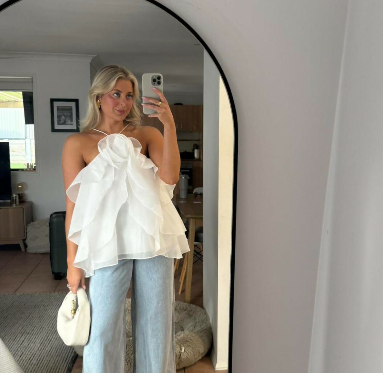 AJE Pandorea Layered Top White