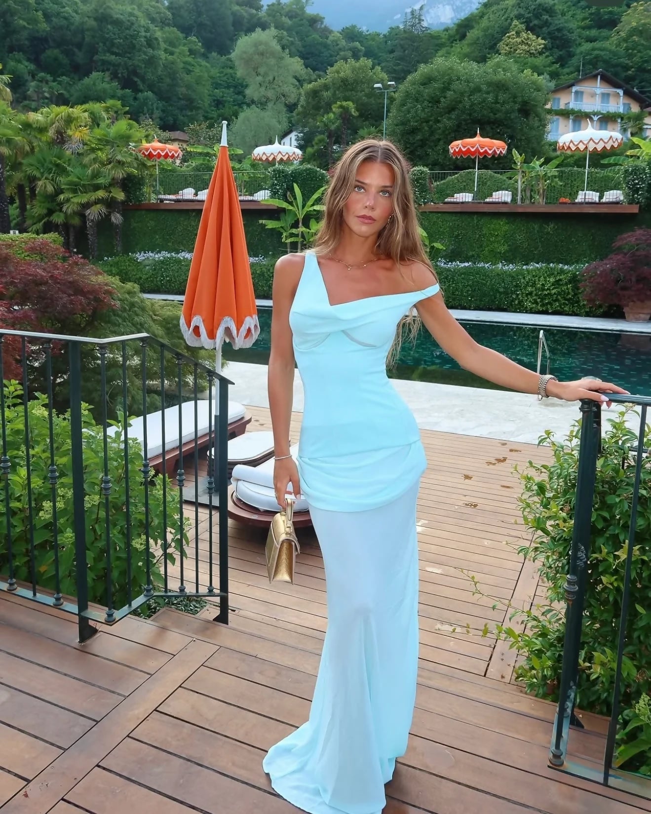 Natalie Rolt Cadence Baby Blue Gown Size XS