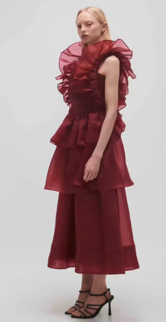 Aje Asra Tiered Midi Dress