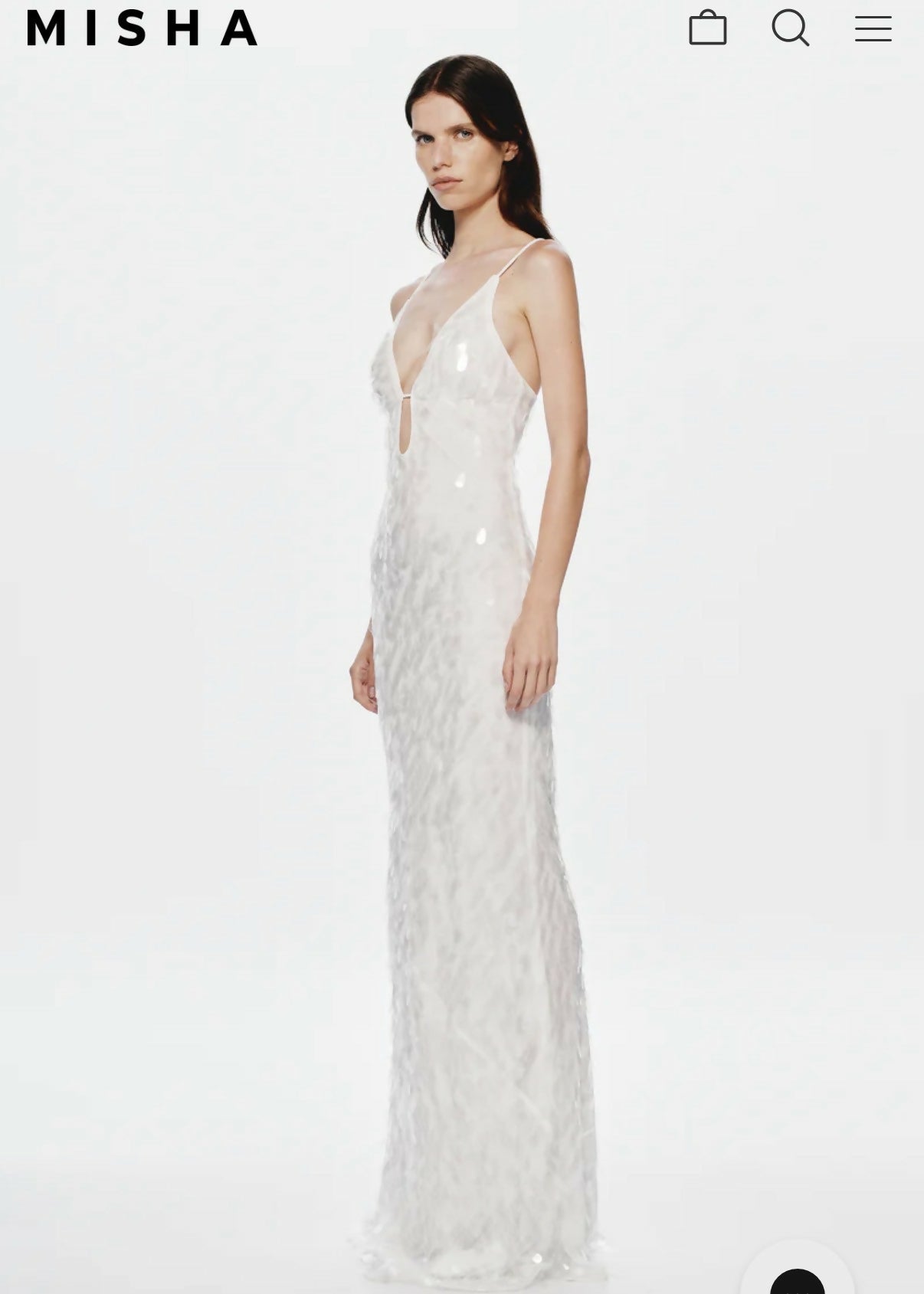 Misha Sapphire Sequins Maxi Dress Size S