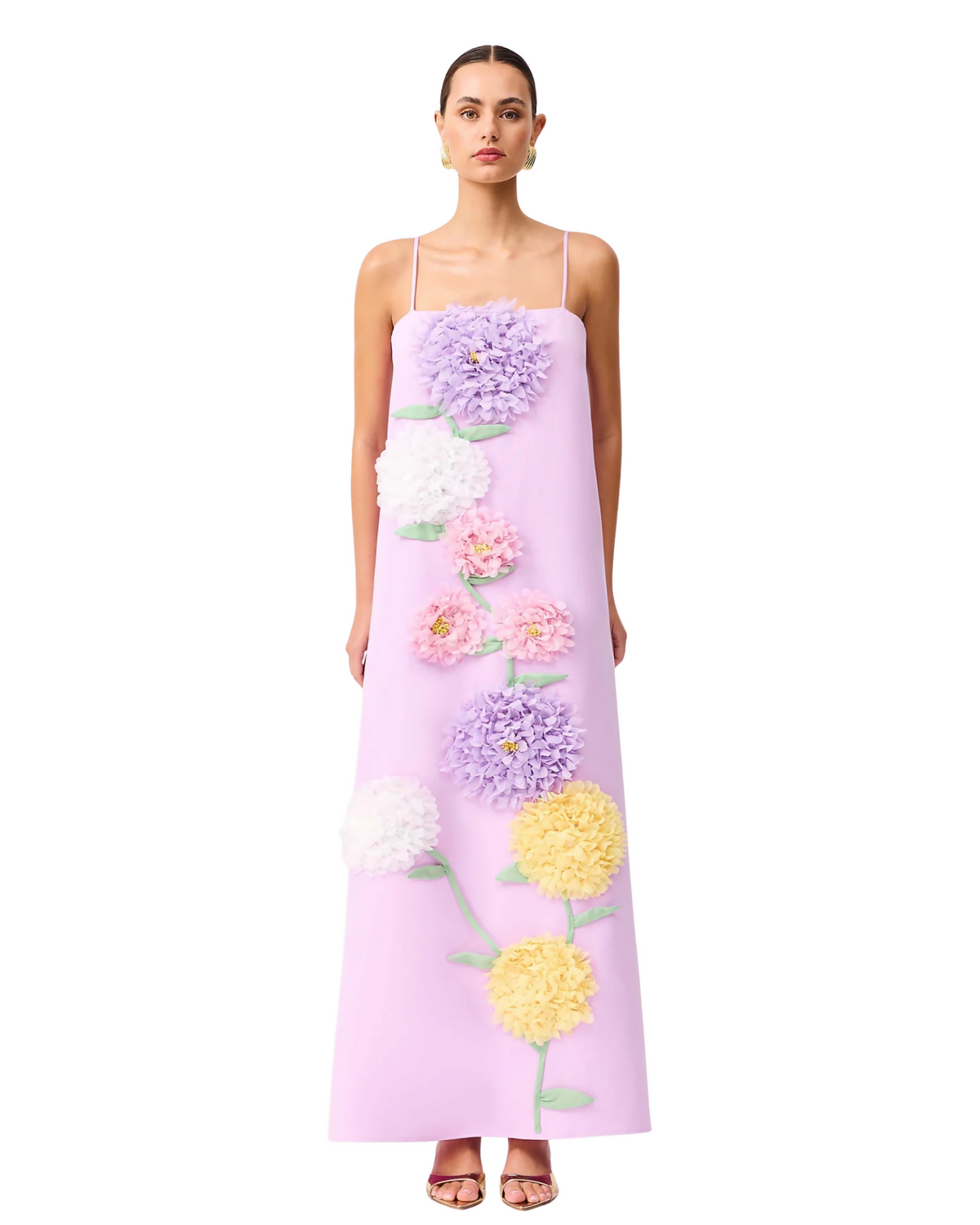 Elliatt Buttercup Embroidered Maxi Dress Purple