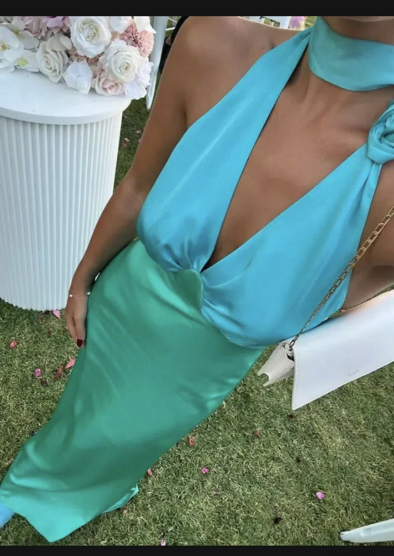 Oahu Slip Dress- Aquamarine Size XS