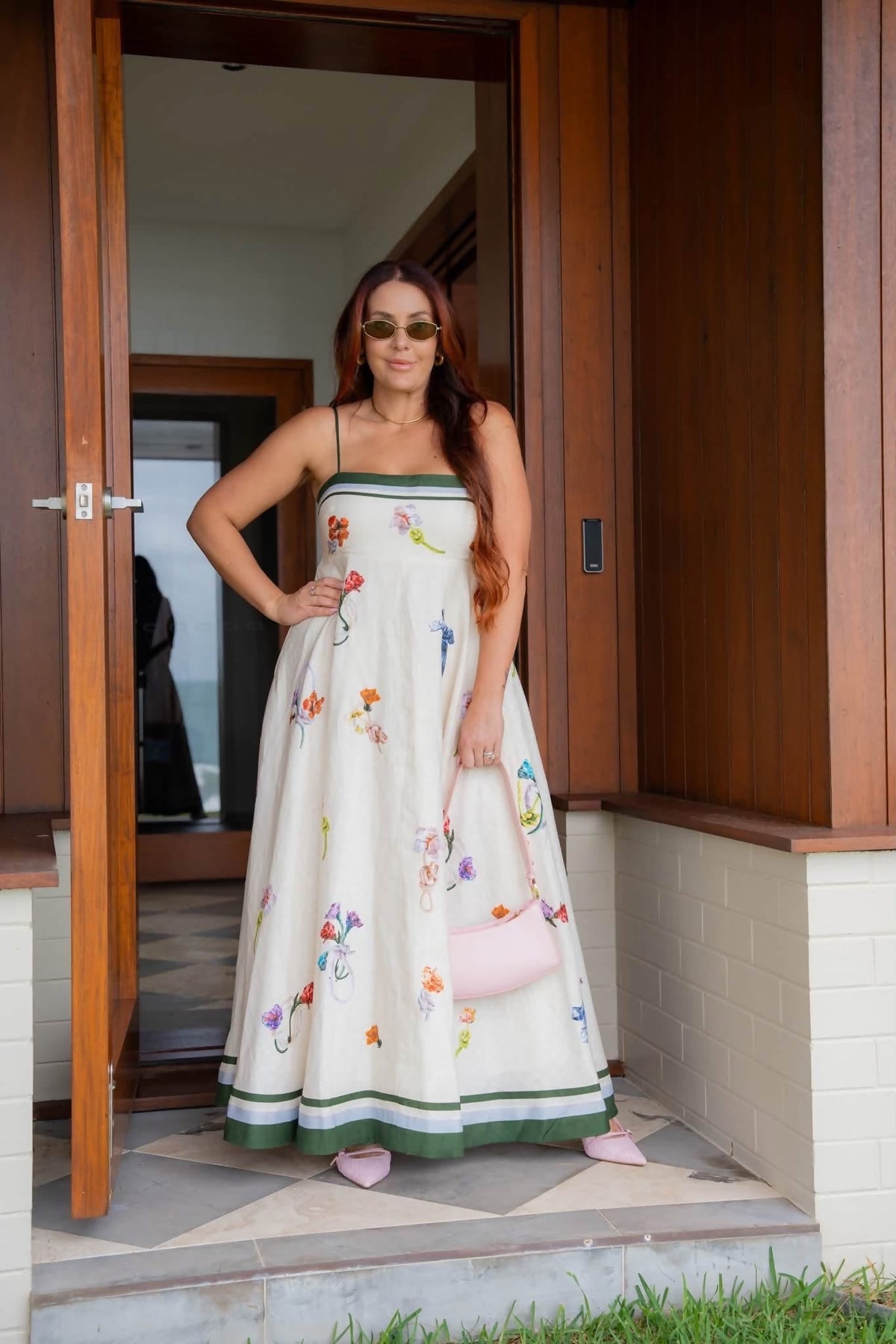 Alemais Florero Sundress Cream Floral