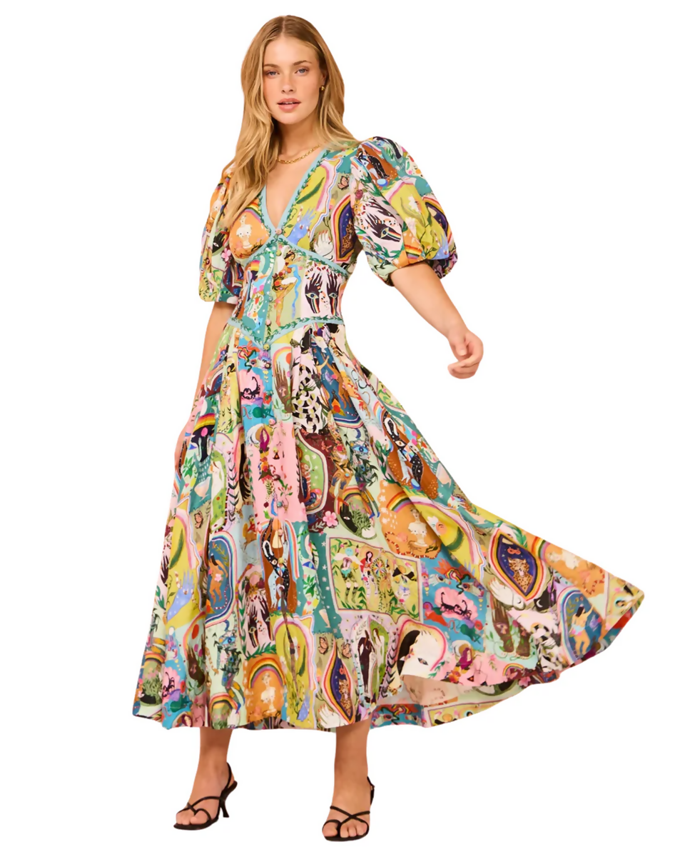 Alemais Evergreen Midi Dress Size 10