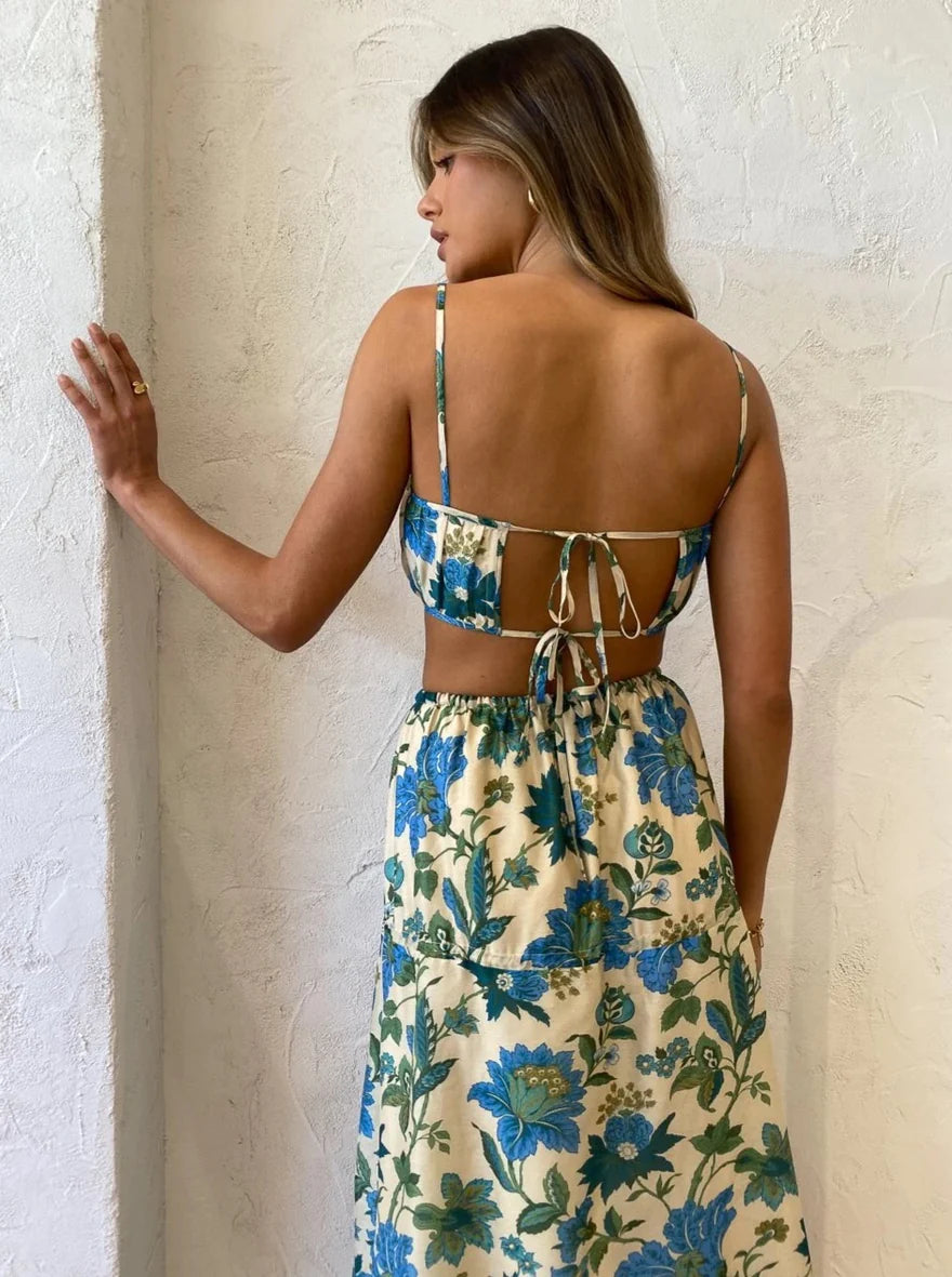 SIR the Label Celia Set in Marguerite Print