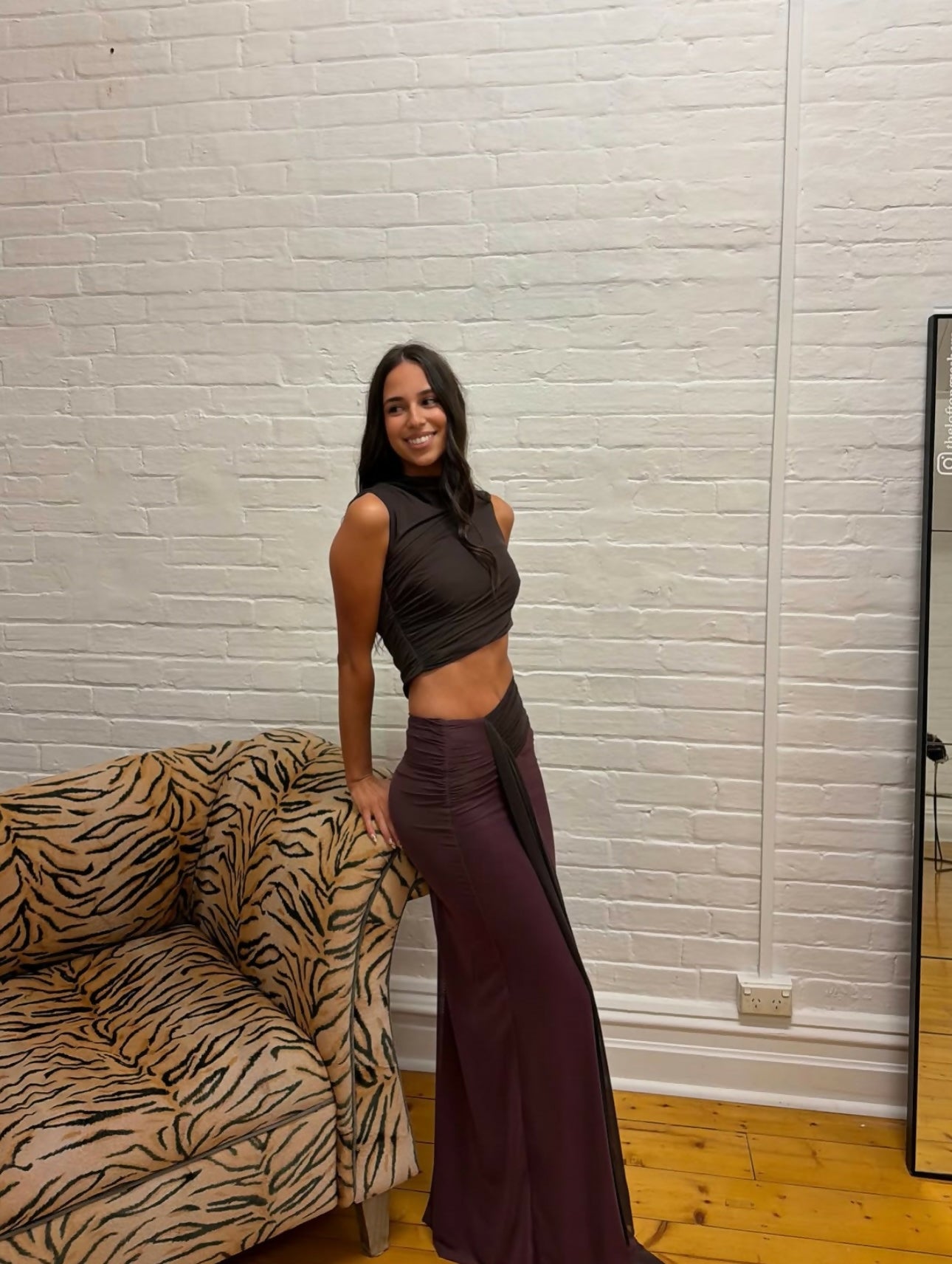 Bec and Bridge Conni Maxi Dress in Chocolate Size 6
