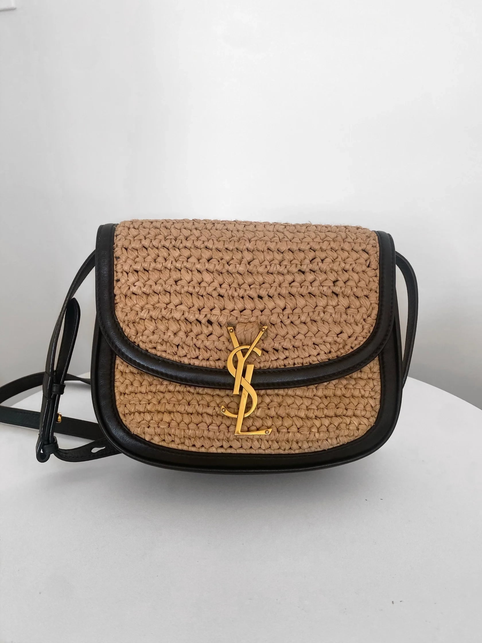 Saint Laurent Kaia Raffia Medium Bag