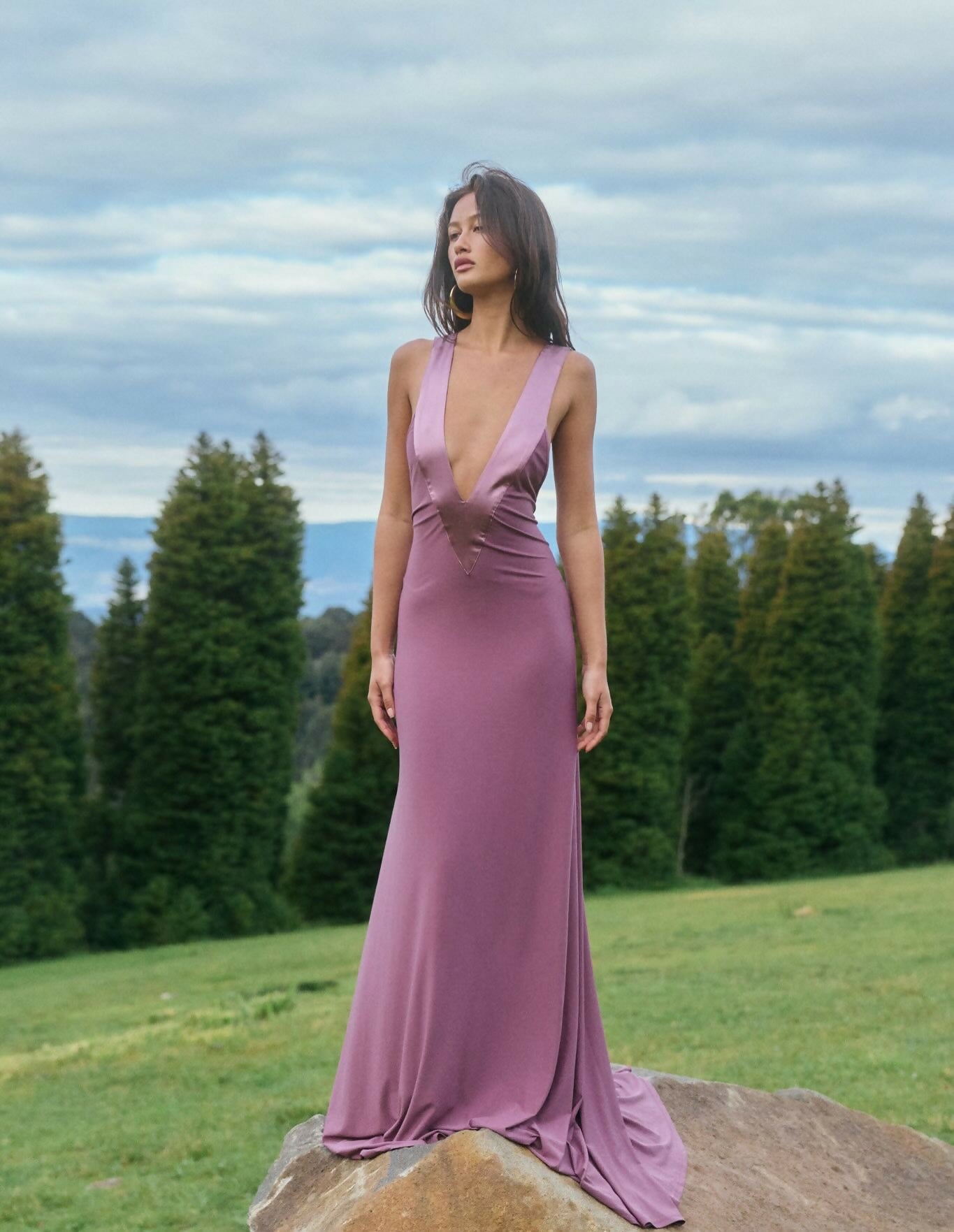 Ance Gria Rosa Gown in Mauve Size XS