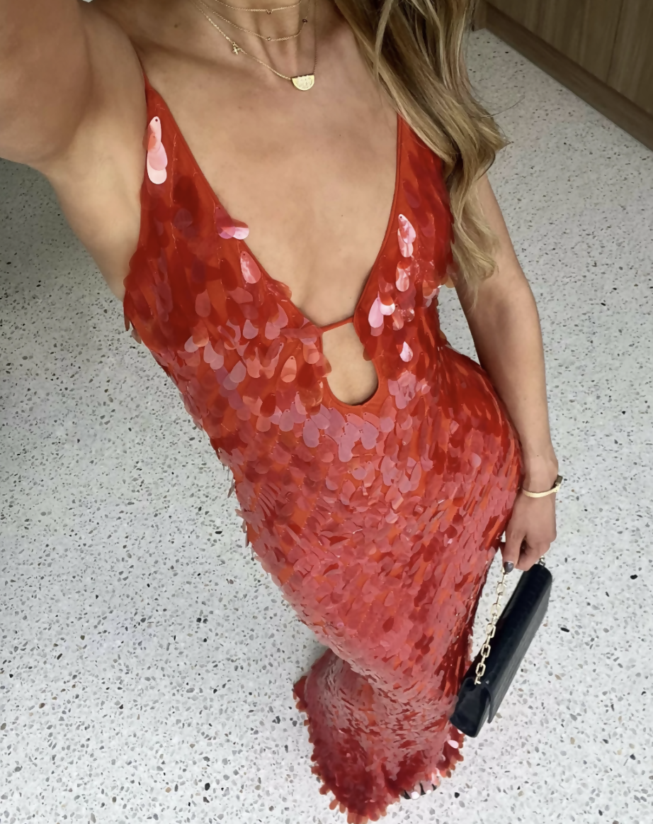 MISHA Sapphire Gown Red