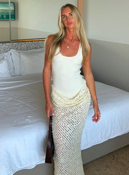 Benni Ariel Maxi Dress in Shell Size 8