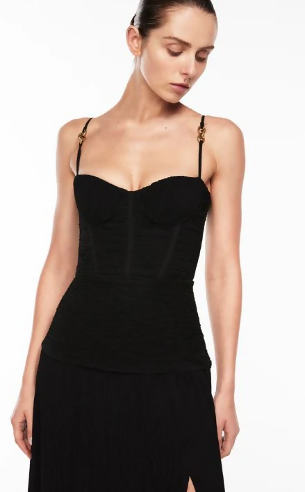 Manning Cartell Double Time Pleat Maxi Dress in Black