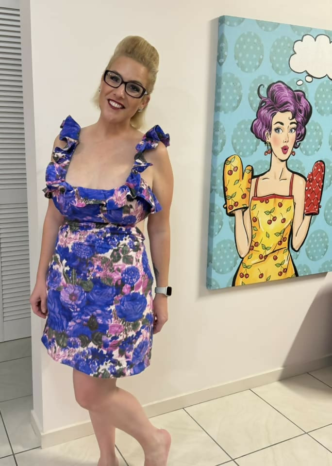 Zimmermann High Tide Frill Mini Dress Size 3 / AU 12- 14