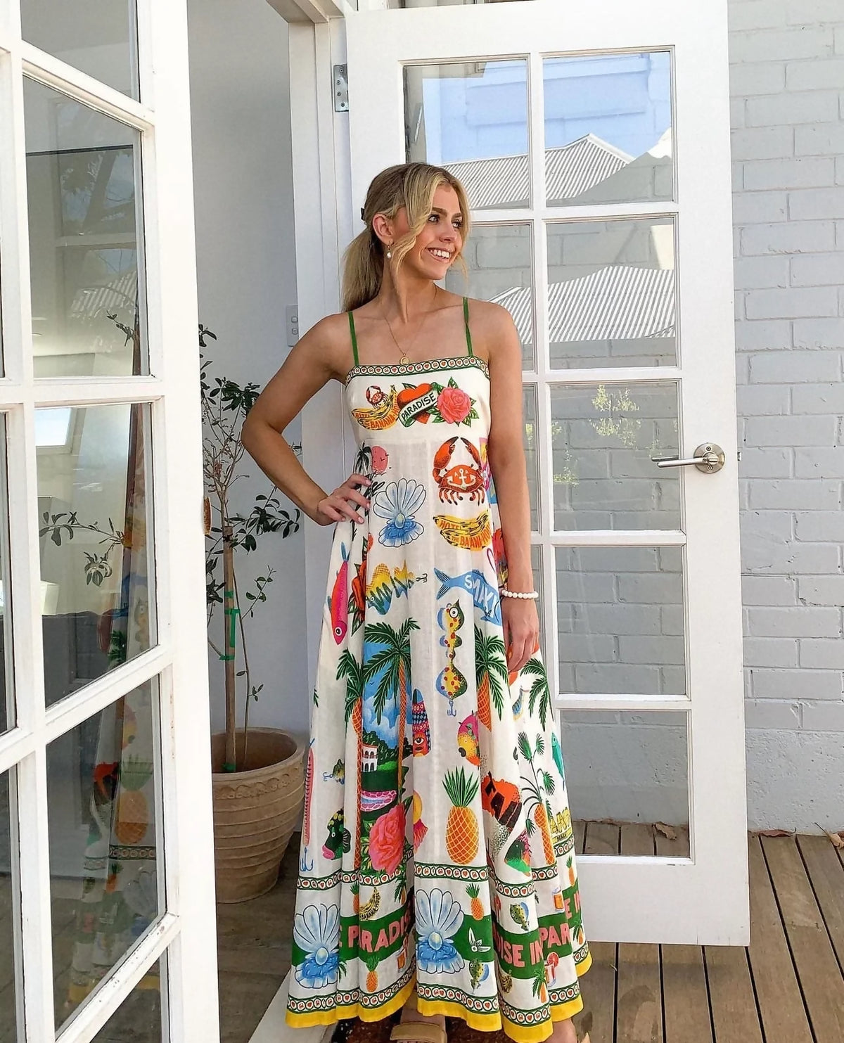 alemais paradiso silk midi dress Alemais Paradiso Sundress Size 14
