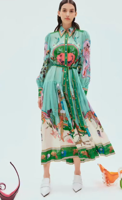 Alemais Evergreen Shirt Dress