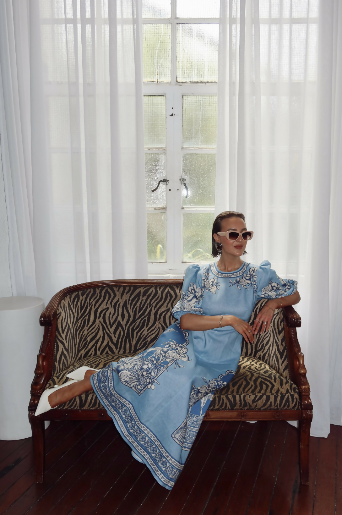 ALÉMAIS La Sirena Exclusive Villa Romantica Midi Dress Size AU 12