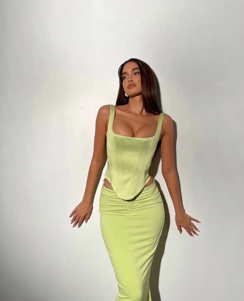 House of CB Rafa Corset + Maylene Midi Skirt