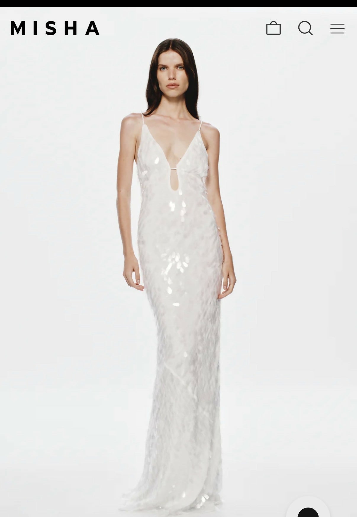 Misha Sapphire Sequins Maxi Dress Size S
