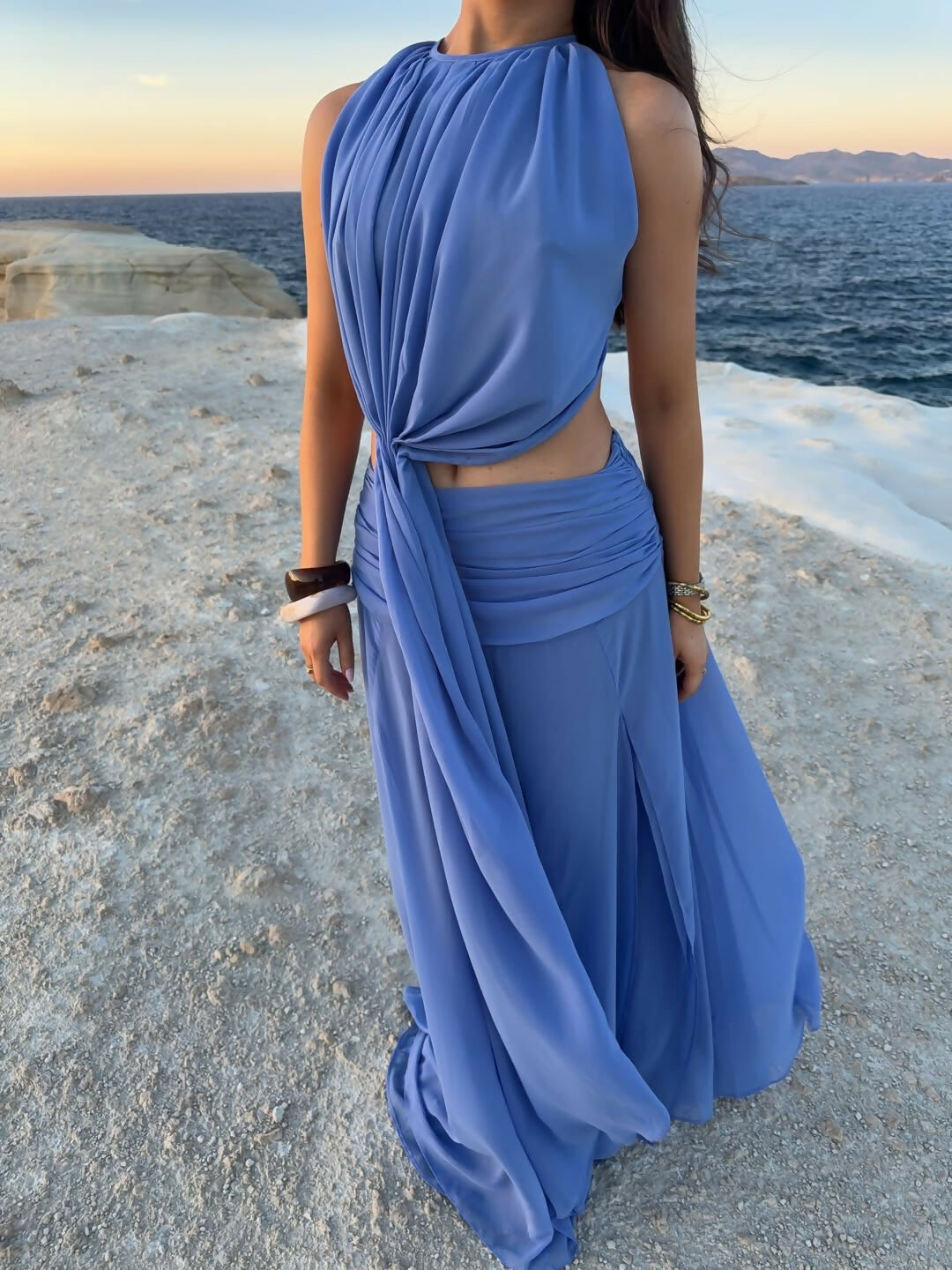 Koster Kulture Sola Top Cerulean Set Top & Skirt Size XS