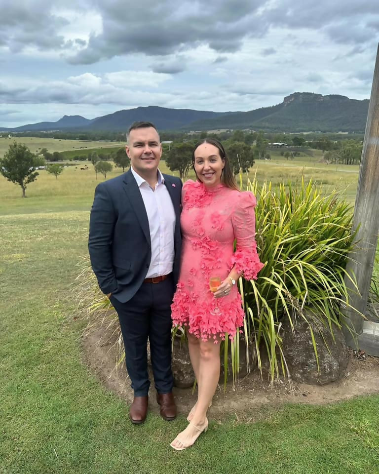 Zimmermann High Tide Lace Mini Dress in Guava size 3 / AU 12