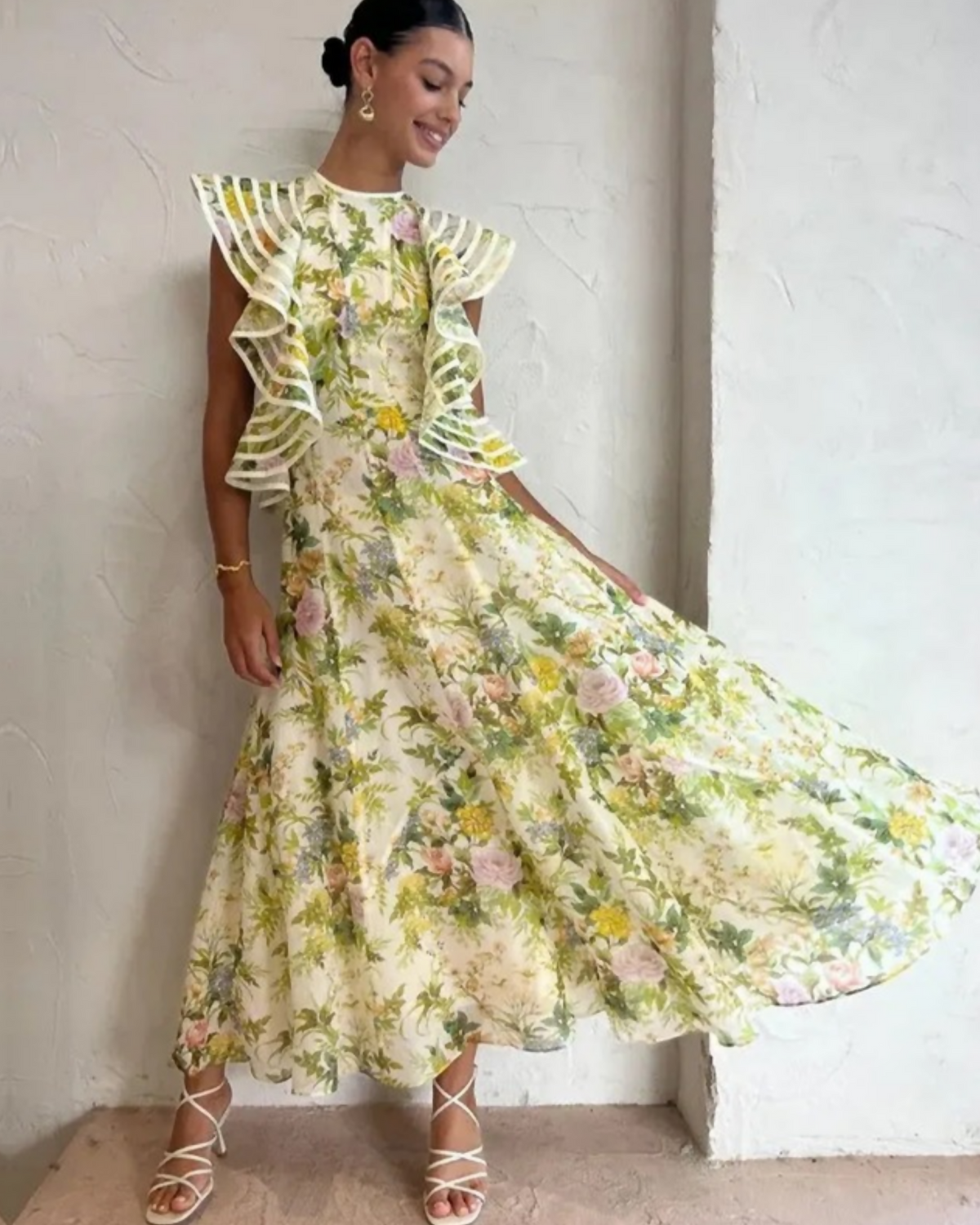 Alemais Eden Flounce Midi Dress