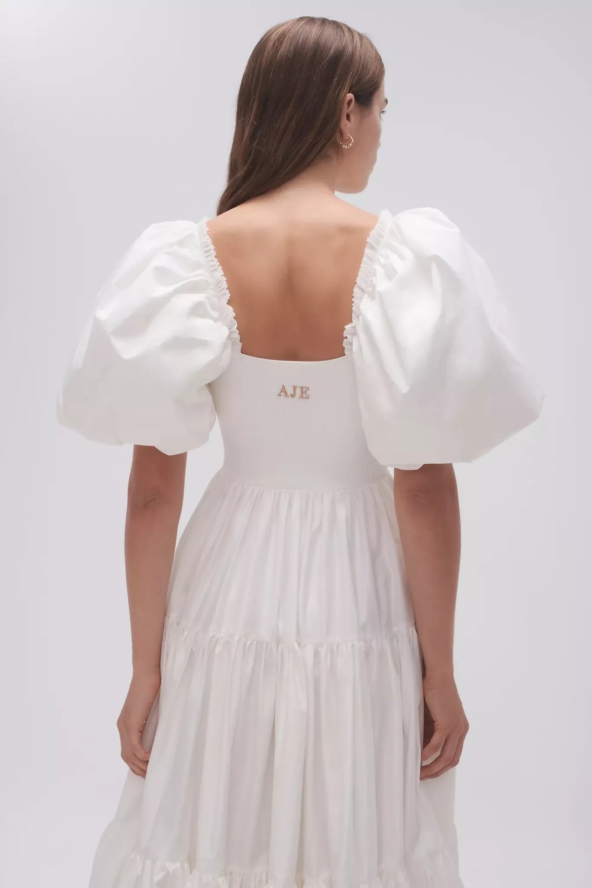 knee length dresses for ladies Aje - Cherished Puff Sleeve Midi Dress main image 1