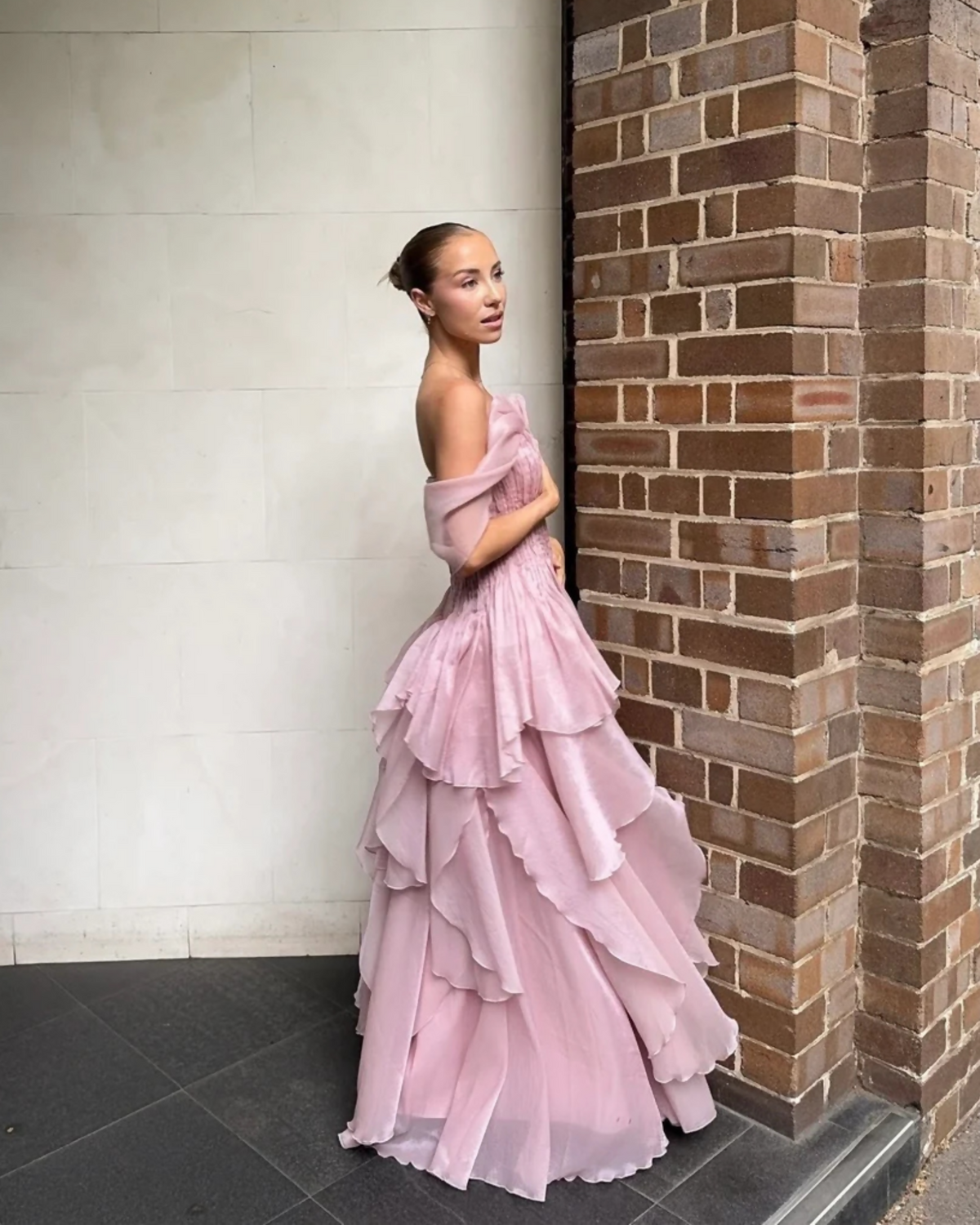 Aje Nisha Gown Fawn Pink