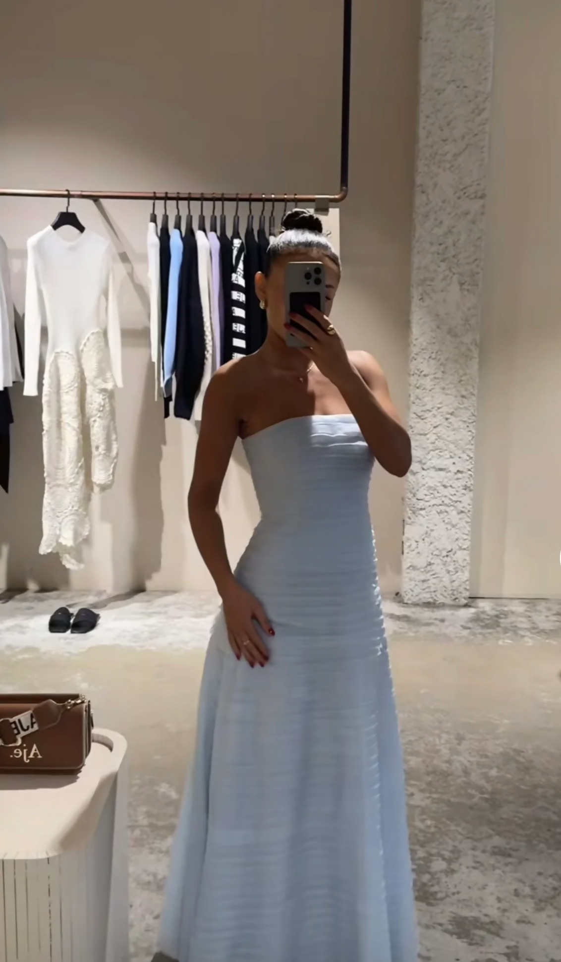 Aje Soundscape Maxi Dress in Blue