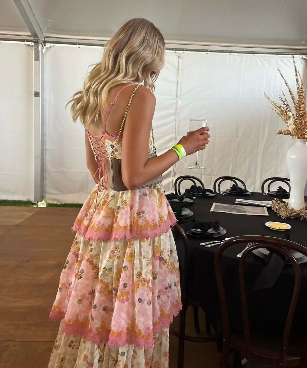 Zimmermann Laurel Frill Midi Dress