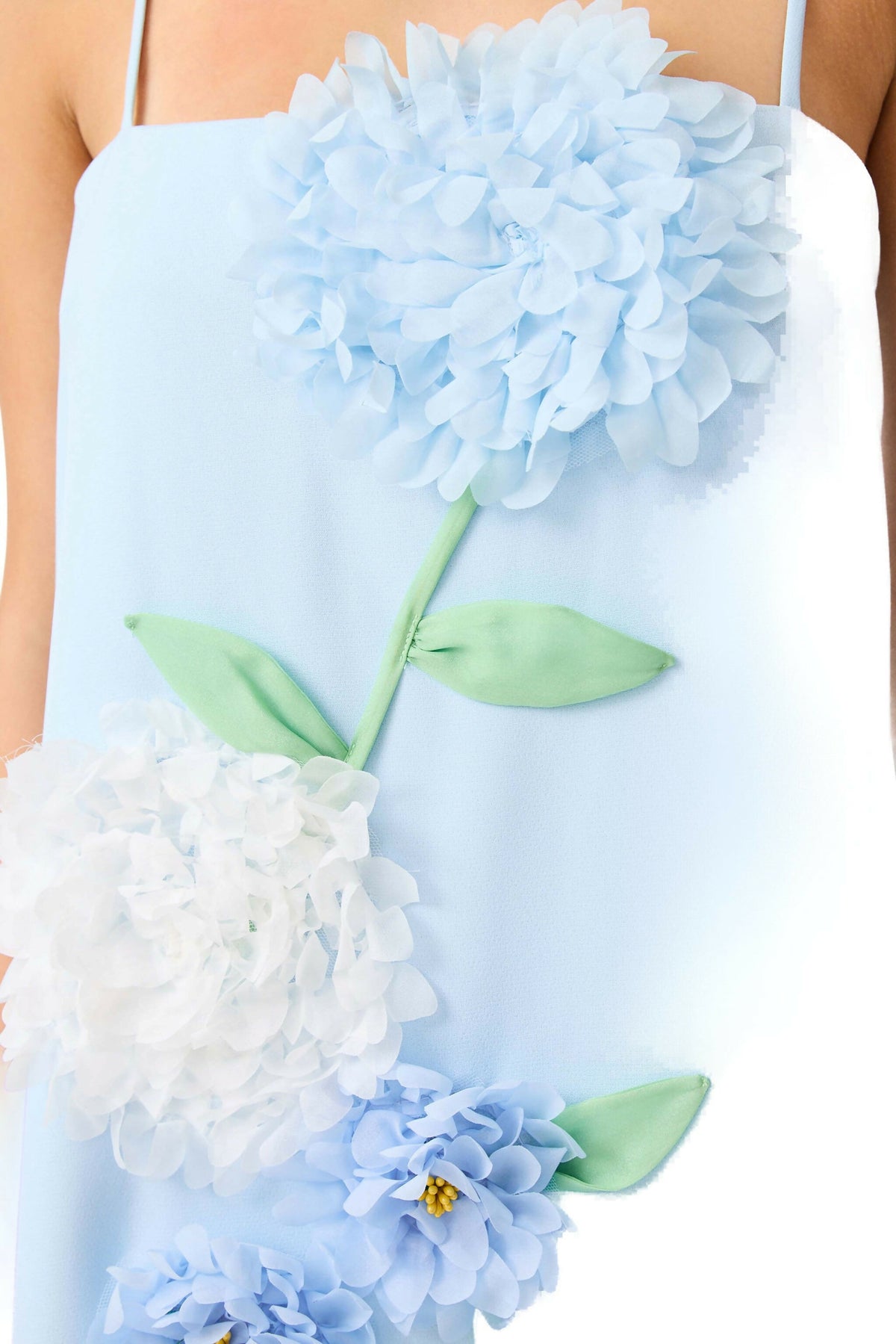 Elliatt Buttercup Embroidered Maxi Dress Blue Size M